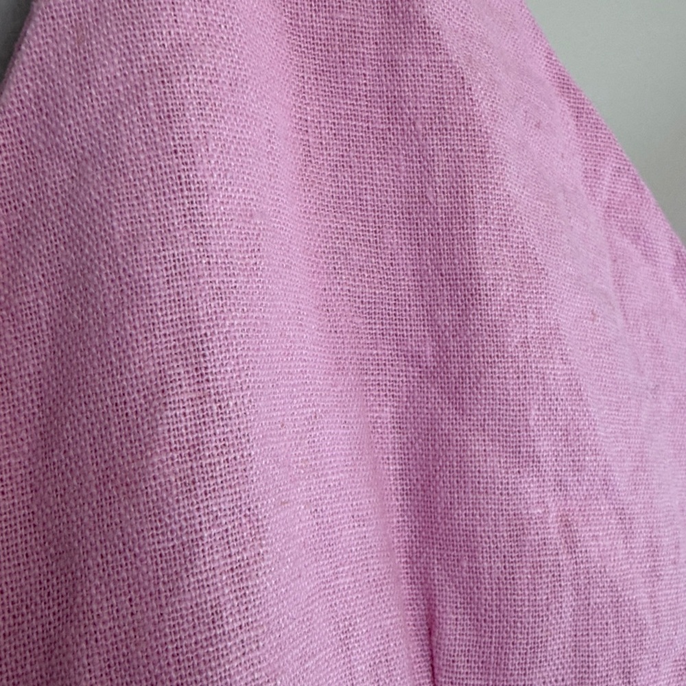 Lulus Lush Billie Light Pink Button Front Mini Wrap Dress women’s size small - Picture 7 of 10